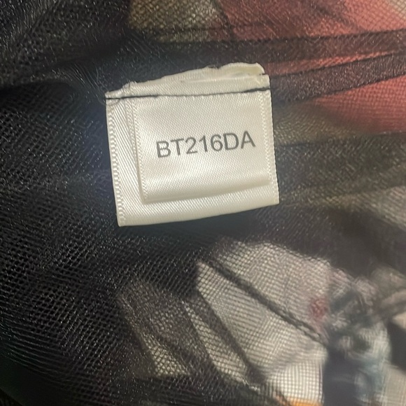 BCBGMaxAzria Black A-Line Peplum Dress with Puff Sleeves - Picture 15 of 16